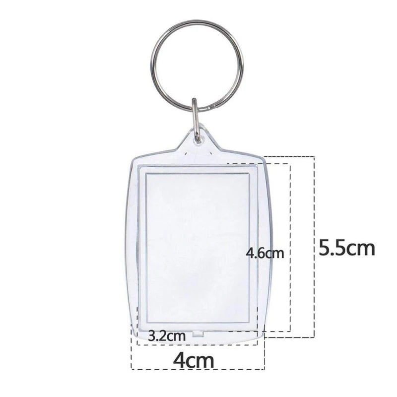 Breloc transparent dreptunghiular 5,5x4 cm – Personalizează-ți cheile cu amintiri Atelierul RA