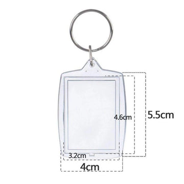 Breloc transparent dreptunghiular mediu (blank) 5,5 x4cm