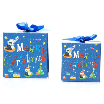 Cutii pătrate Holiday Gift - set 2 bucăți