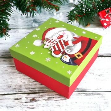 Cutii dreptunghiulare model 3D Magic Santa - set 3 bucăți