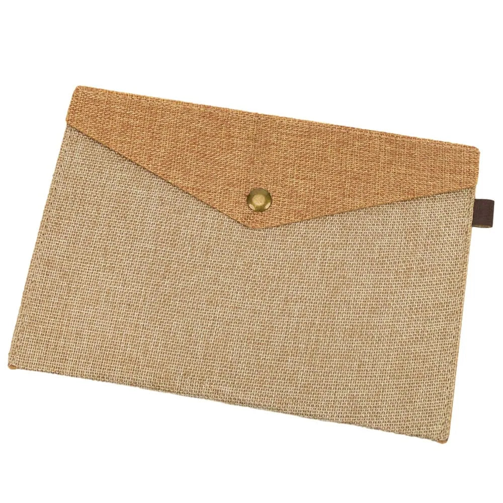 Plic textil cu capsă magnetică bej – organizare documente 23×16.5 cm - Atelierul RA