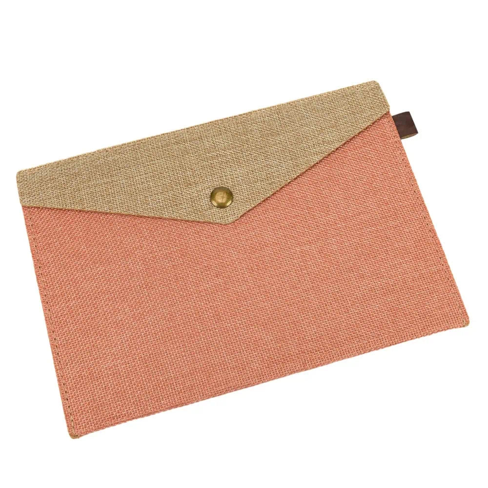 Plic textil cu capsă magnetică roz – organizare documente 23×16.5 cm - Atelierul RA